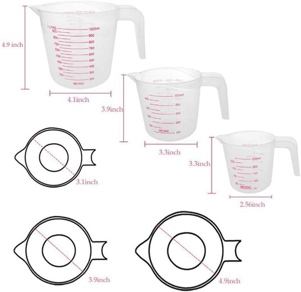 Plastic Measuring Cup Set, 3Pcs3