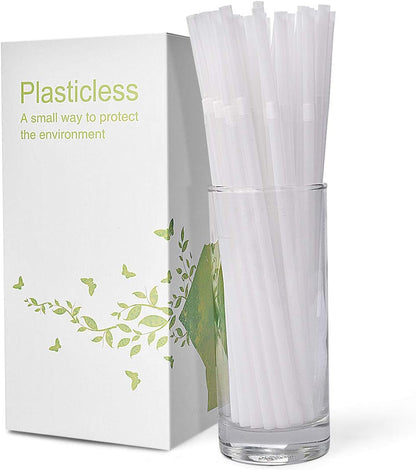 200 Count Eco-Friendly Bendable Compostable PLA Straws | 8.25" Plasticless Biodegradable Flexible Drinking Straws4