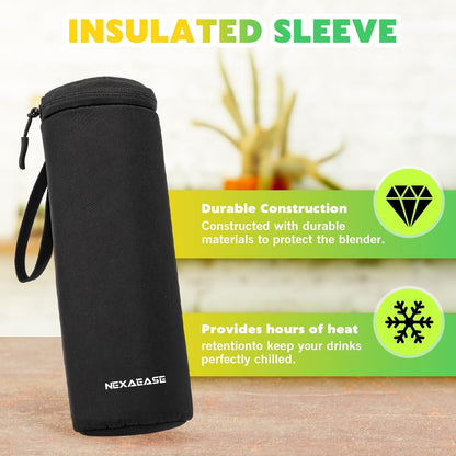 Portable Blender Personal Juicer for Shakes Smoothies with Insulated Sleeve | 20 Oz Electric Protein Shaker Bottle, Travel Lid, USB-C Rechargeable, Mini Small Cordless Blender Cup for Kitchen Travel Gym5