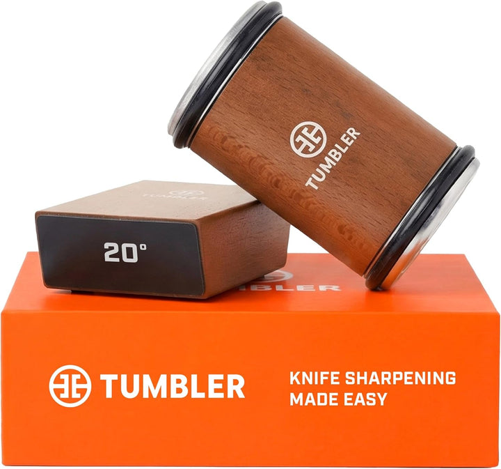 The Original  Rolling Knife Sharpener™ (Wood) | Rolling Knife Sharpener Tool for Kitchen Knives, Kit Offers 15 & 20 Degree Sharpening (Wood)