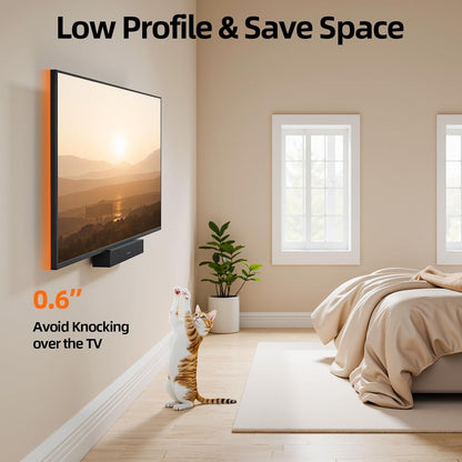 IWORBOARD 24 32 40 42 Inch Fixed TV Monitor Wall Mount for 14-43 Inch LED LCD Screen, Low Profile Small RV TV Mount, Easy Slim Flat Wall Bracket, Max VESA 200X200Mm, 66Lbs, Single Stud5