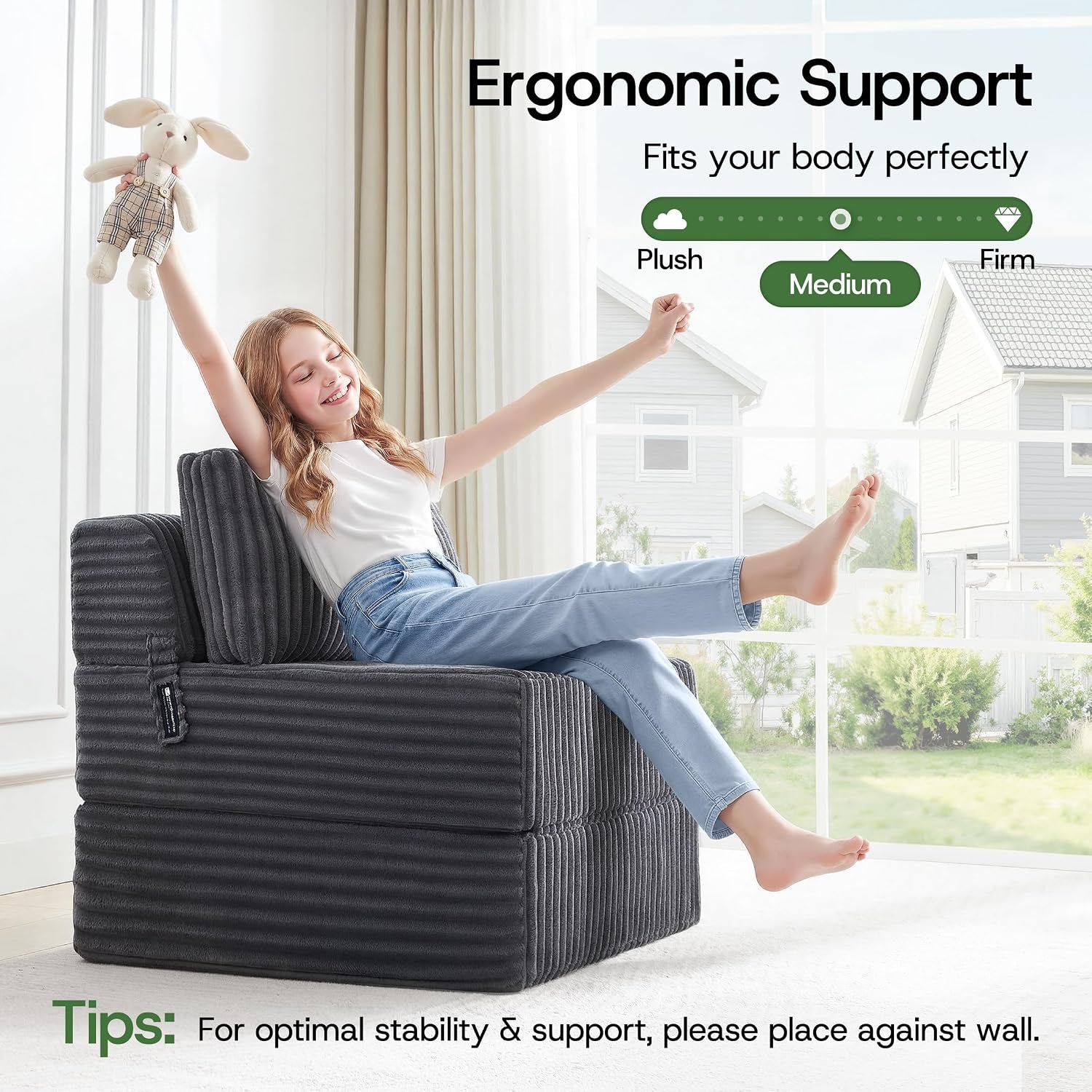 folding-sofa-bed-convertible-4-in-1-sleeper-chair-gray-single