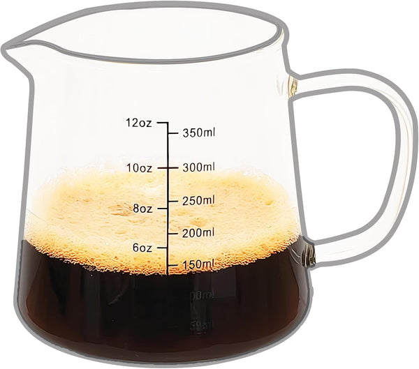 Espresso Cups12Oz, Espresso Accessories, Expresso Shots Cup, Heat-Resistant Glass Measuring Cup, Milk Frothing Pitcher, Frother Cup, Creamer Container, Dishwasher/Microwave/Stovetop Safe1