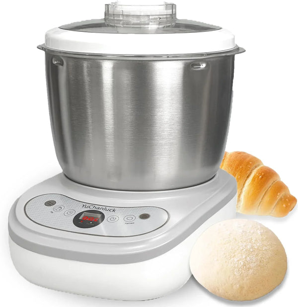 Dough Mixer 7L Large Capacity Electric Dough Maker with Ferment Function for Baking Bread Dough&Pizza Dough - Dough Whisk 304 Stainless Steel Blender Add Water/Seasoning with Top Small Window1
