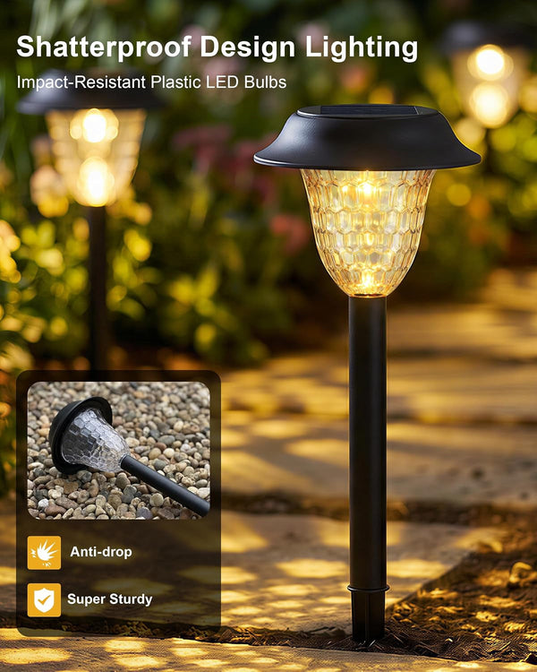 8 Pack Solar Pathway Lights Outdoor,Led Warm White2