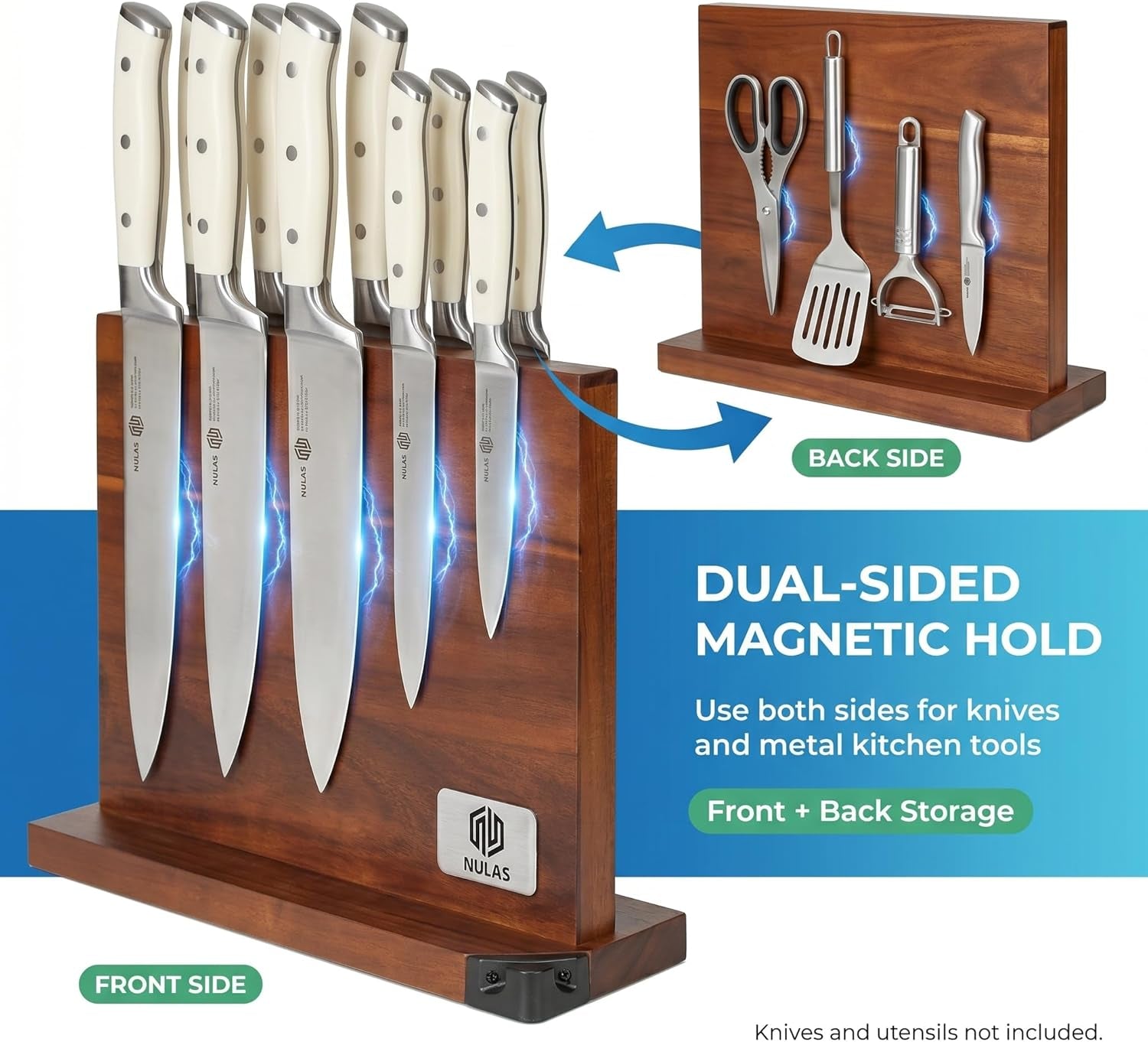 magnetic-knife-block-with-built-in-sharpener-double-sided-countertop-magnetic-knife-holder-holds-up-to-12-knives-metal-kitchen-tools-brown