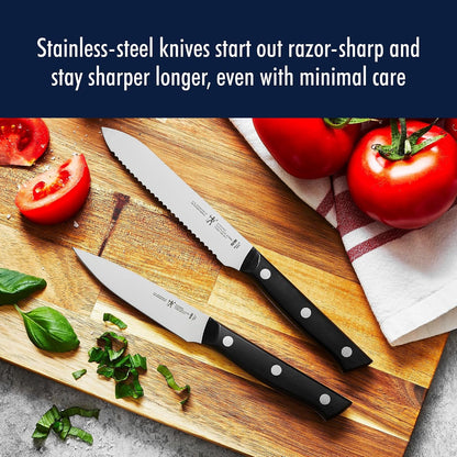 Henckels Dynamic 5-Pc Knife Set with Chef, Bread, Utility, Paring, Santoku | the Perfect Kitchen Knife Set for Effortless Cutting, German Engineered, Informed by 100+ Years of Mastery. Dishwasher Safe4