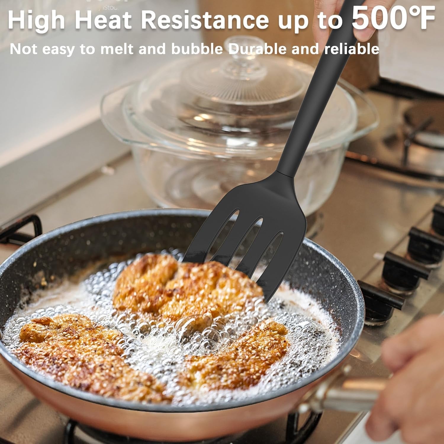 2-pack-silicone-spatula-set-high-heat-resistant-bpa-free-dishwasher-safe-kitchen-spatula-for-nonstick-pans-solid-slotted-turners-for-cooking-sauteing-and-flipping-pureblack
