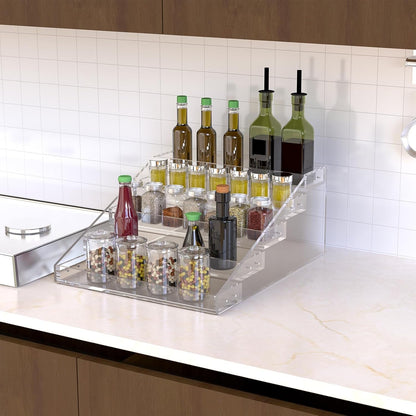 Wide Clear Acrylic Spice Rack for Countertops- 5 Tier2