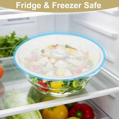 4.7 Quart Large Glass Mixing Bowl with Lid,Large Glass Bowl for Sourdough Bread Making,Kitchen Salad Bread Storage3
