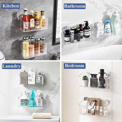 2 Pack Clear Bath Toy Storage Organizer for Baby & Toddler Shower3