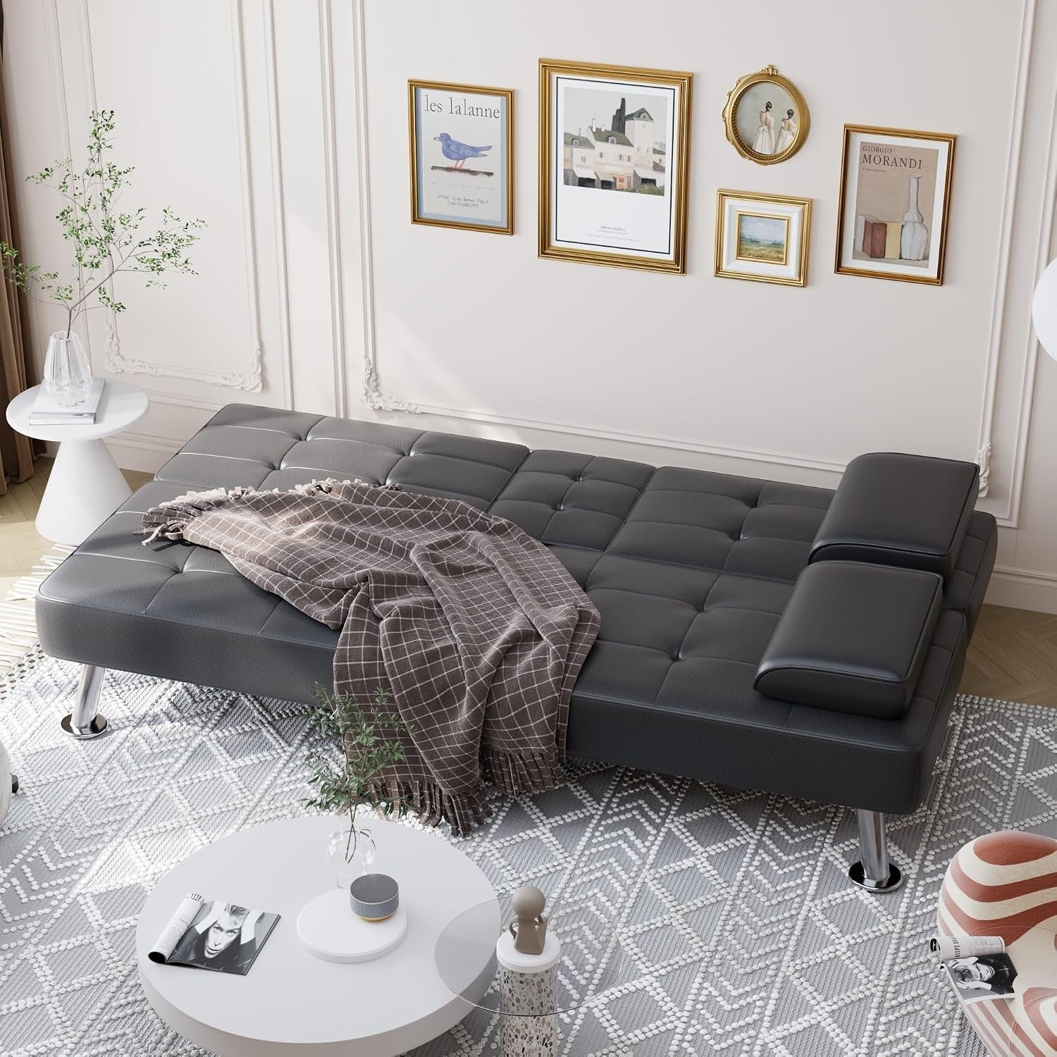 leather-convertible-futon-sofa-bed-folding-sleeper-loveseat-couch