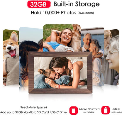 Frameo 10.1" Digital Picture Frame Wifi 32GB, Birthday Gifts for Mom, Women5