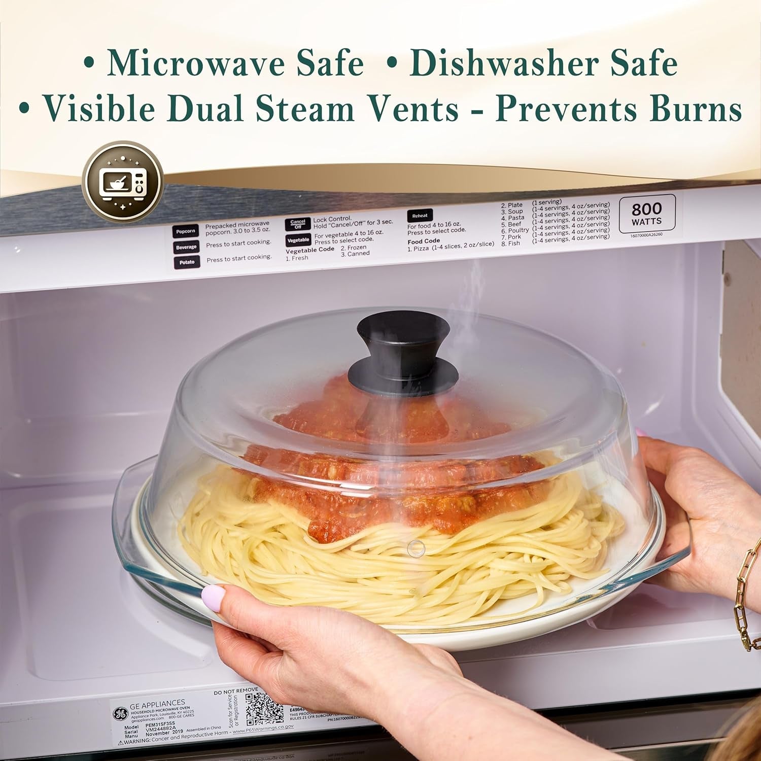 tall-glass-microwave-splatter-cover-cool-touch-easy-grip-handle-durable-borosilicate-glass-plastic-free-lead-bpa-free-dishwasher-safe-dual-steam-vents-clear-food-plate-guard-lid