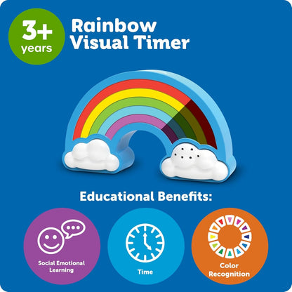 Rainbow Visual Timer | Time Management for Children, Audio and Visual Alarms, Schedule for Kids, Social Emotional Learning Skills, Countdown Timer5