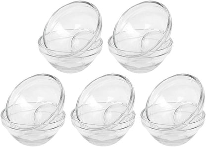 10Pcs Plastic Cosmetic Mix Bowl, 7.5X3.5Cm Transparent Facial Mask Mixing Bowl, Prep Measuring Cup DIY Stirring Bowls Cosmetic Beauty Tool for Home Salon8