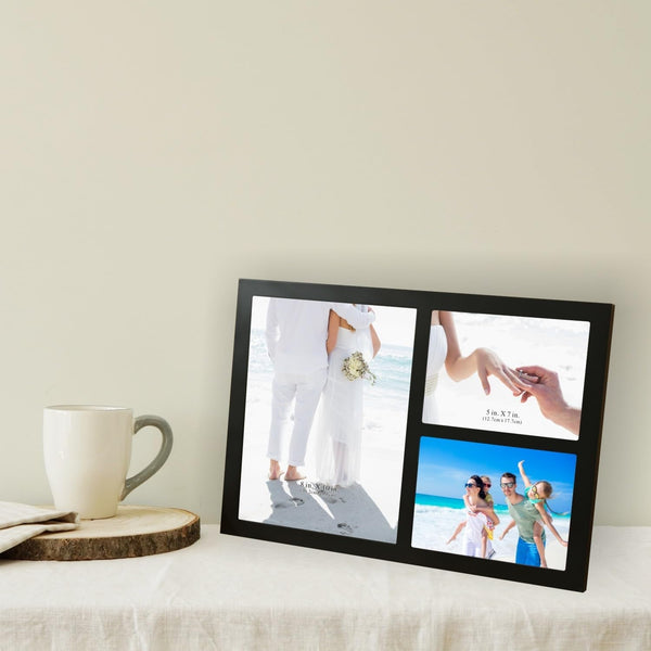 Collage Picture Frame Black Wood 8X10 3-Opening 1 Pack9
