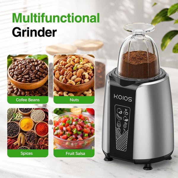 Smoothie Blender, 1000W, Blenders Smoothies and Shakes, Frozen Drinks | 13-In-1 Kitchen Smoothie Maker and Grinder Combo, 10 Oz & 2X22 Oz To-Go Cups, Push Start, Dishwasher Safe, Recipe, Black5