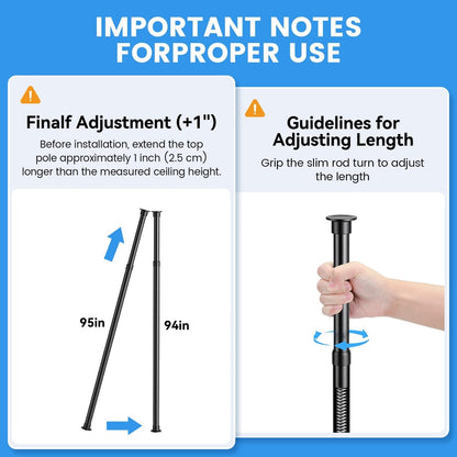 Adjustable Shower Caddy Tension Pole: Rustproof Corner Bathroom Shelves4