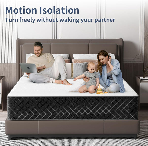 12 Inch Queen Mattress, Hybrid with Motion-Isolating Pocket Springs3