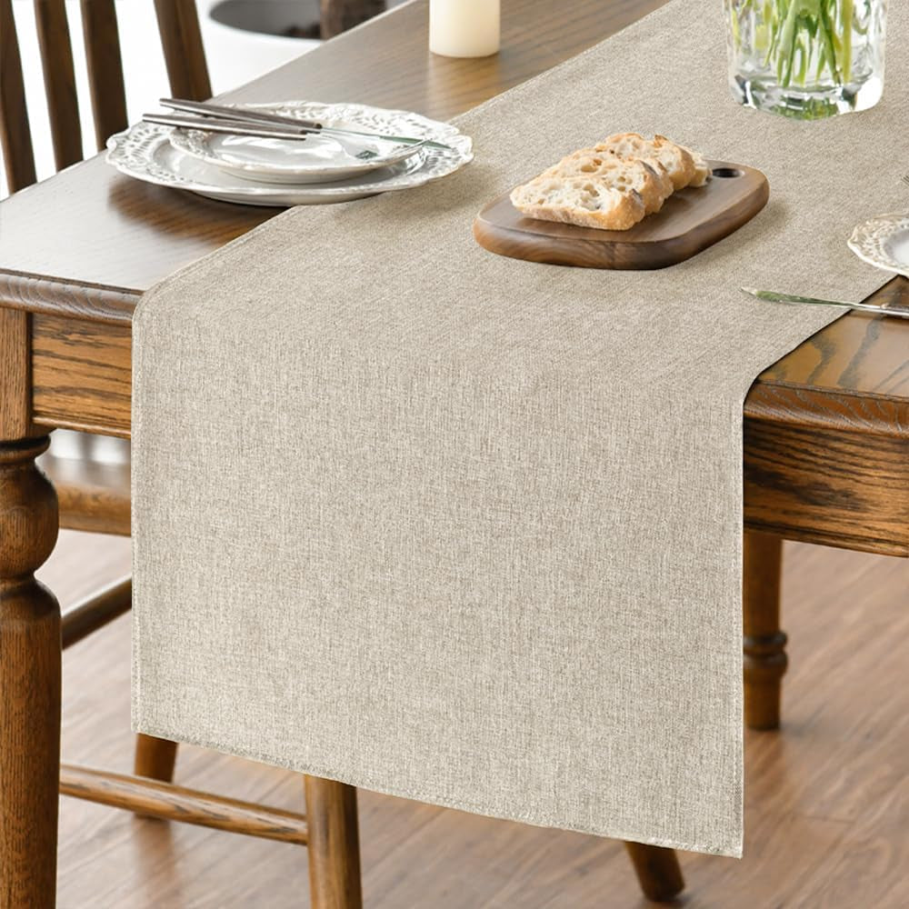 light-brown-table-runner-seasonal-fall-washable-kitchen-dining-table-decoration-for-home-party-decor-13x72-inch