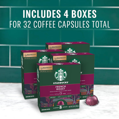 Starbucks by Nespresso Vertuo, French Roast, Dark Roast Coffee, 32-Count Coffee Pods, Brews 7.8 Oz.3
