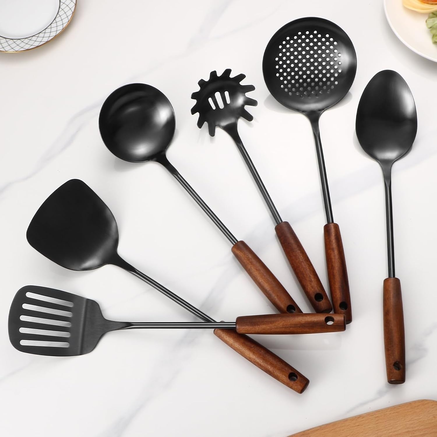304-stainless-steel-kitchen-utensils-set-6-pcs-long-cooking-utensils-set-with-wooden-handle-large-heat-resistant-kitchen-toolsblack-dishwasher-safe