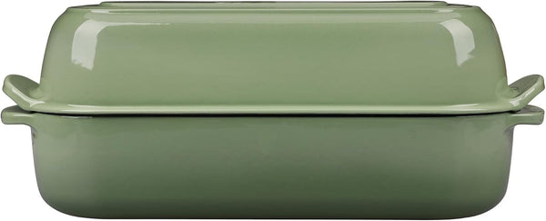 Enameled Cast Iron Loaf Pan with Lid, Bread Pan, Dutch Oven Bread Pan for Homemade Sourdough Bread Baking, 12.5X5.5 Inch, 5Qt, Pistachio Green7