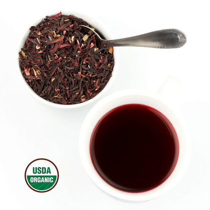 Hibiscus Tea 1LB (16Oz) 100% CERTIFIED Organic Hibiscus Flowers Herbal Tea (CUT&SIFTED), Caffeine Free Tea (200+ Cups) 1 Lb. Bulk Resealable Bpa-Free Bag5