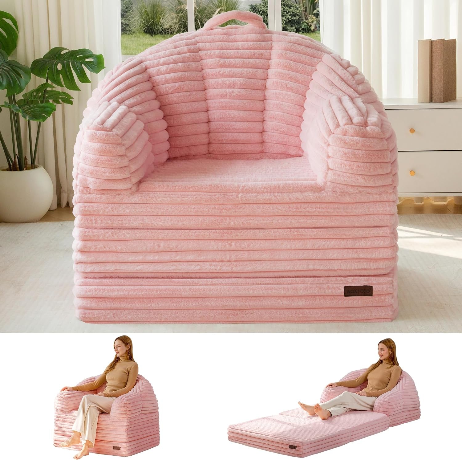 folding-sofa-bed-chair-sleeper-chair-for-adults-faux-fur-single