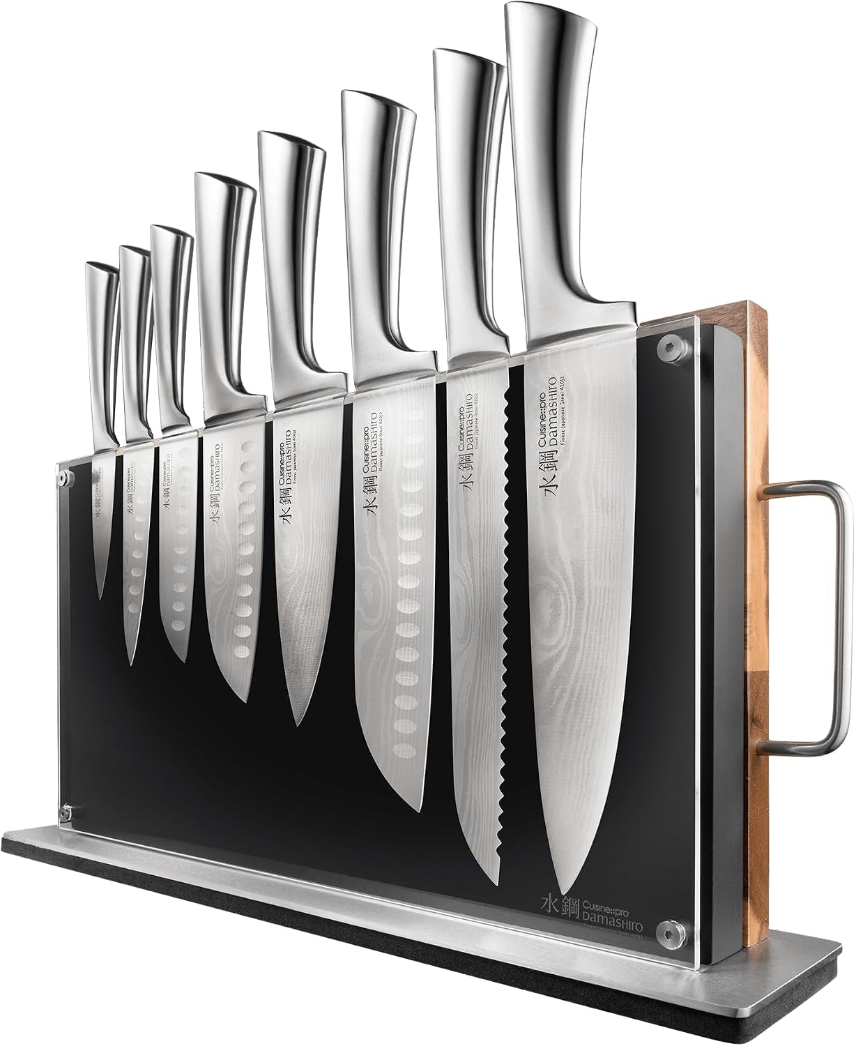 damashiro-knife-block-bodo-10-piece-set-premium-japanese-steel-knife-set-with-transparent-display-built-in-magnetic-acacia-wood-chopping-board