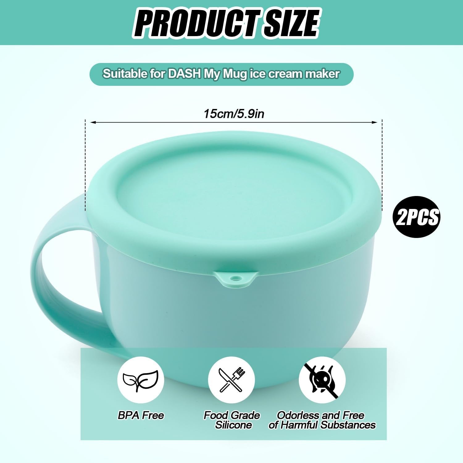 2pcs-silicone-lids-for-dash-my-mug-5-9in-bpa-free-silicone-bowl-covers-storage-cookware-lids-replacement-for-dash-ice-cream-maker-mug-light-green