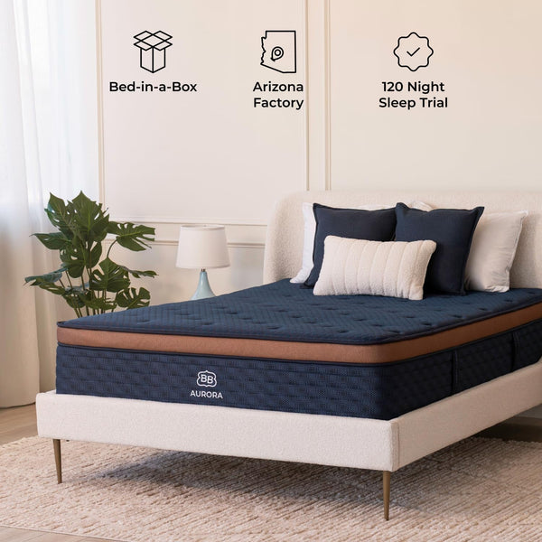 Brooklyn Bedding Aurora Luxe 14 Inch King Hybrid Mattress | Soft Feel | Cloud Pillowtop Upgrade | CERTIPUR-US Certified Foam7