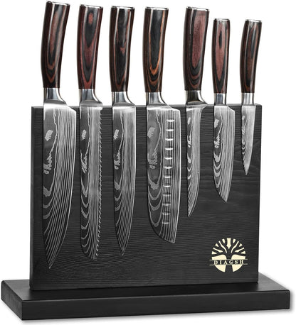 7-Piece Kitchen Knife Set with Magnetic Block - High Carbon Stainless Steel, Hand-Forged, Dishwasher Safe - Professional Knives Set with Block, Versatile Knife Sets for Kitchen1