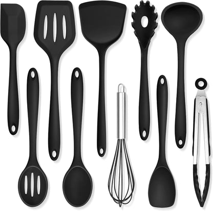 Silicone Cooking Utensils, 10 Pcs Kitchen Cooking Utensils Set1