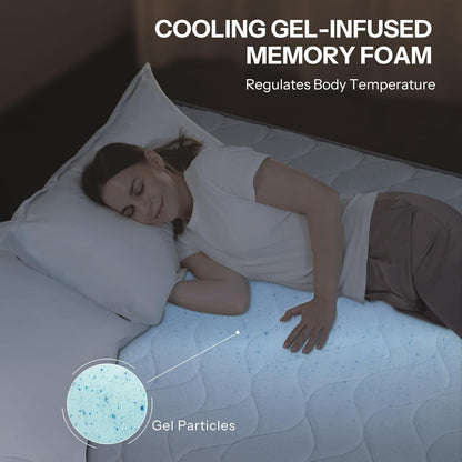 Hybrid Queen Mattress 10 Inch – Made in USA Medium Feel Queen Bed Mattress with Pocketed Coils & Cooling Gel Memory Foam, Reinforced Edge Support, Certipur-Us Certified, Bed in a Box, SE-10-Q3