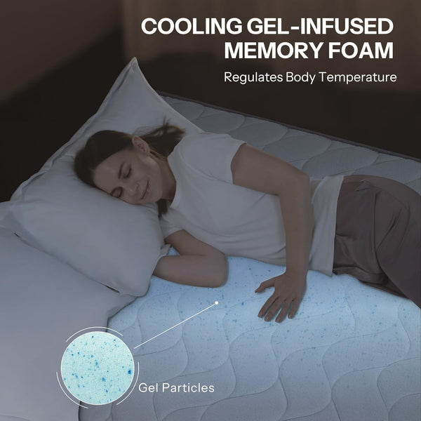 Hybrid Queen Mattress 10 Inch – Made in USA Medium Feel Queen Bed Mattress with Pocketed Coils & Cooling Gel Memory Foam, Reinforced Edge Support, Certipur-Us Certified, Bed in a Box, SE-10-Q3