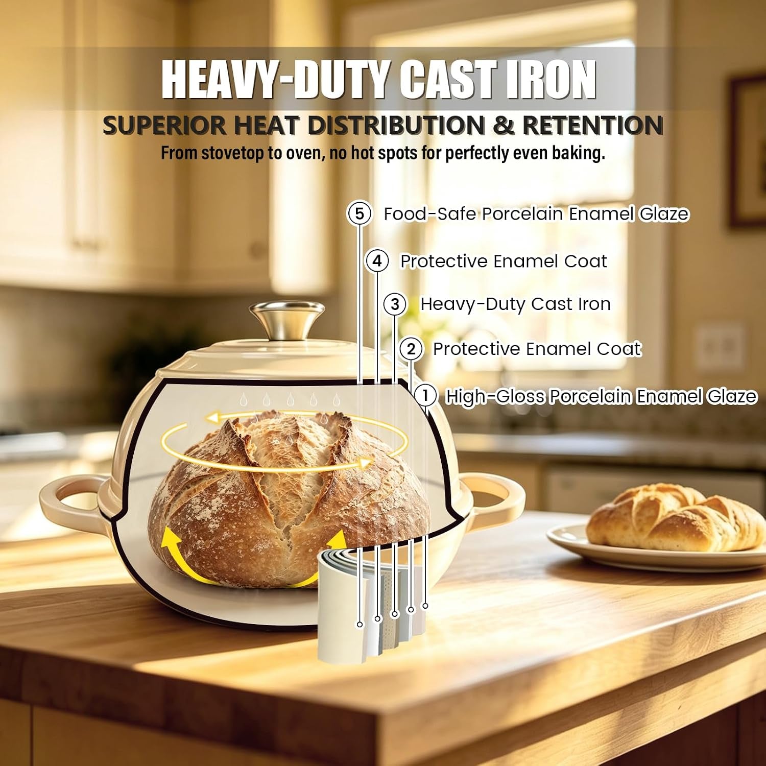 cast-iron-bread-dutch-oven-6qt-pink-enameled-with-lid-even-heat-and-steam-for-crispy-crust-easy-release-enamel-all-stovetops-safe-to-500f-for-sourdough-and-artisan-bread