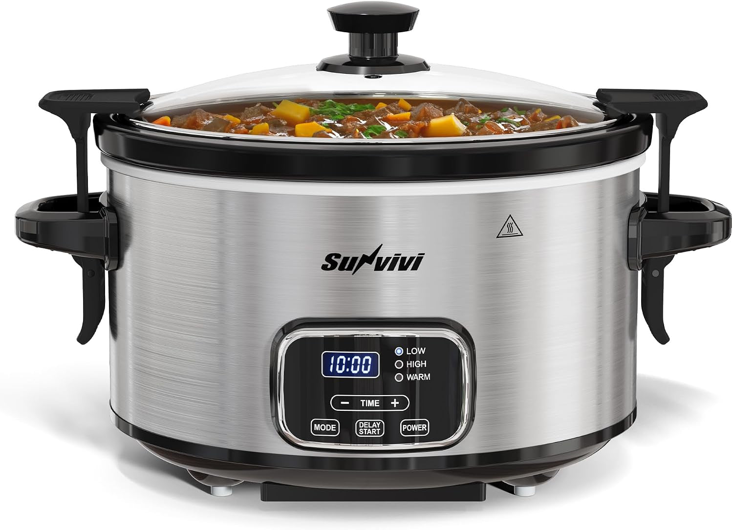 4qt-programmable-slow-cooker-with-locking-lid-removable-ceramic-pot-3-heating-settings-timer-dishwasher-safe-stainless-steel