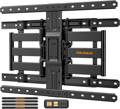 Ultra Slim TV Wall Mount 1.1" Low Profile for 42-90" Tvs, Fits 16"/24" Studs, Full Motion TV Mount Wall Bracket with Dual Articulating Arms, Swivel, Tilt, Max VESA 600X400Mm, Holds 132Lbs1