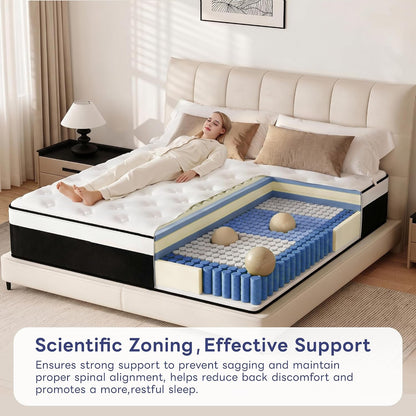 14 Inch Queen Hybrid Memory Foam Mattress in a Box4