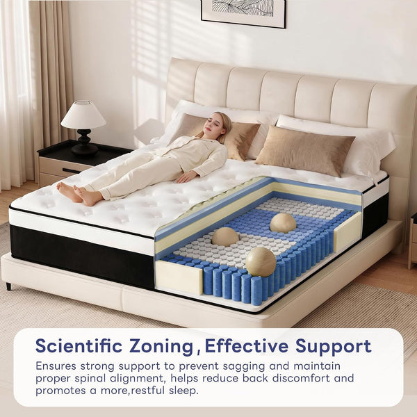 14 Inch Queen Hybrid Memory Foam Mattress in a Box4