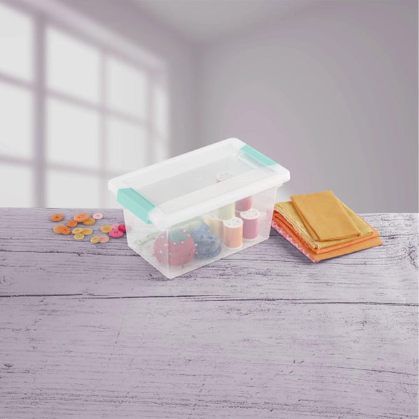 Clip Box, Stackable Clear Plastic Bins - Medium, 4-Pack9