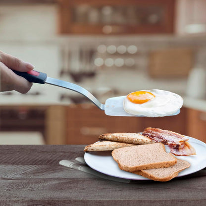 Stainless Steel Flexible Spatula, Thin Metal Turner Set, 2Pack(S+Xl) Solid6