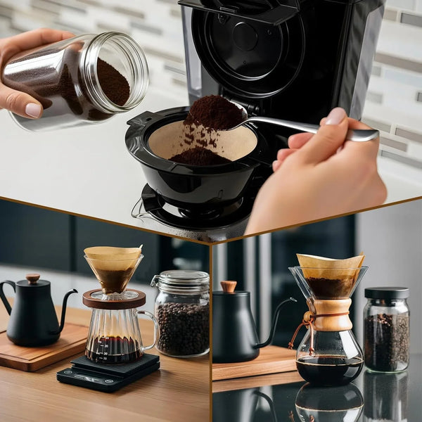 200 Count #4 Cone Coffee Filters 8-12 Cup, Unbleached Natural Coffee Paper Filters, No Blowout, Disposable Coffee Filter for Pour over and Drip Coffee Maker6