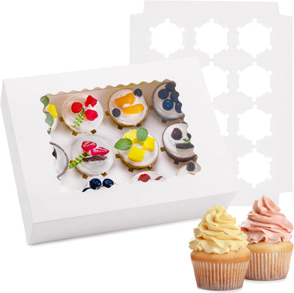 6PCS Cupcake Boxes Hold 12 Cupcakes, Cupcake Containers with Window1