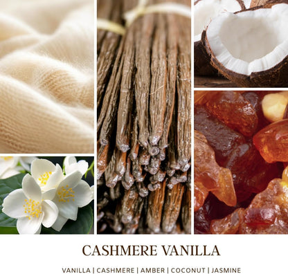 Crackling Wood Wick Vanilla Cashmere Scented Candle Natural Soy Wax 50 Hrs Long Lasting Hand-Poured Highly Scented Crackle Wooden Wick Soothing Sound5
