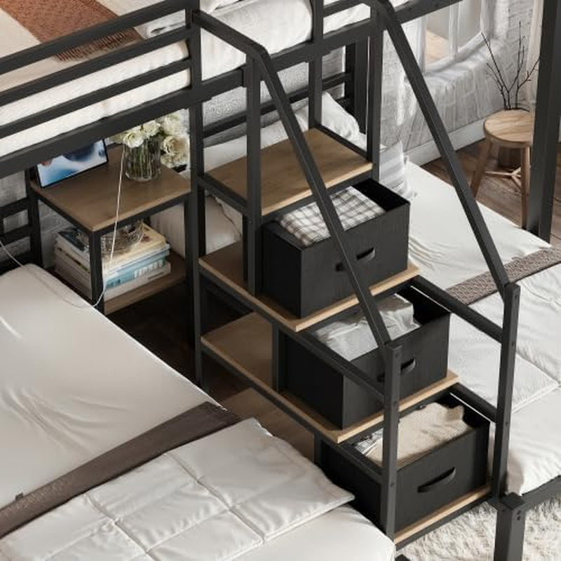 twin-triple-bunk-bed-for-3-with-storage-stair-and-drawers-black