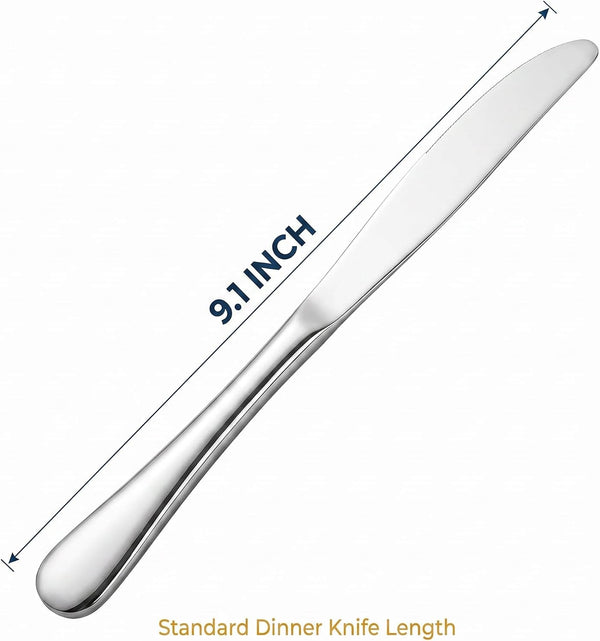 Dinner Knives Set of 16,9.1-Inch | Stainless Steel Table Knives,Dishwasher Safe5