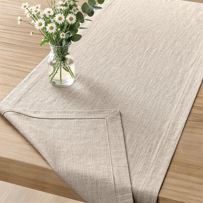 100% Natural Cotton Linen Table Runner, 14X72In Natural Linen5